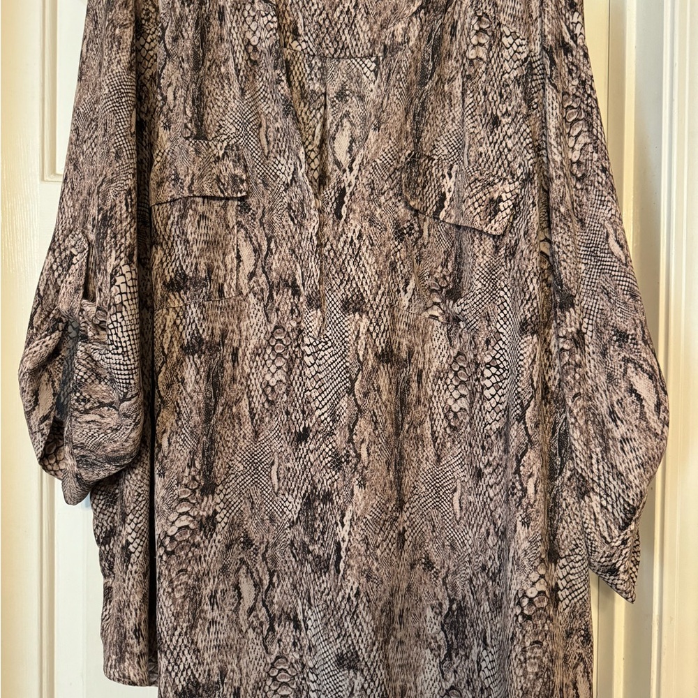 Snakeskin Print Women's Top
